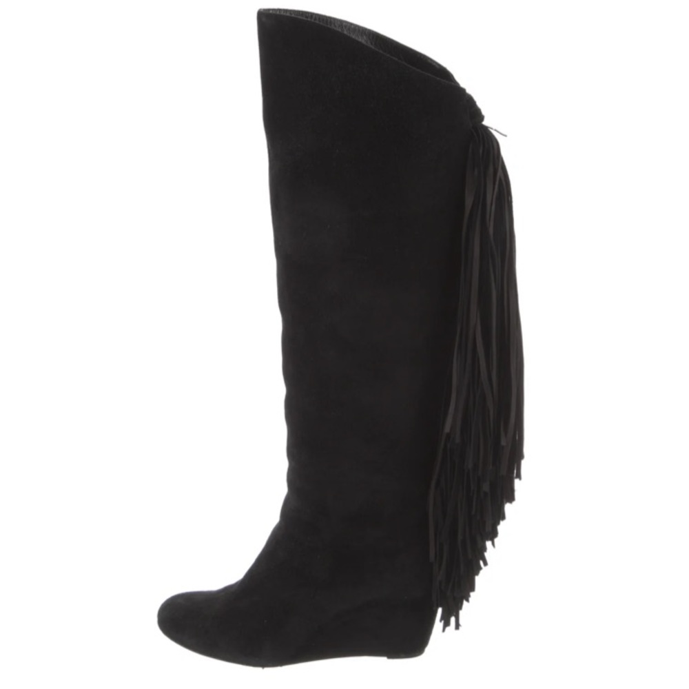 Christian Louboutin Suede High Black Boots